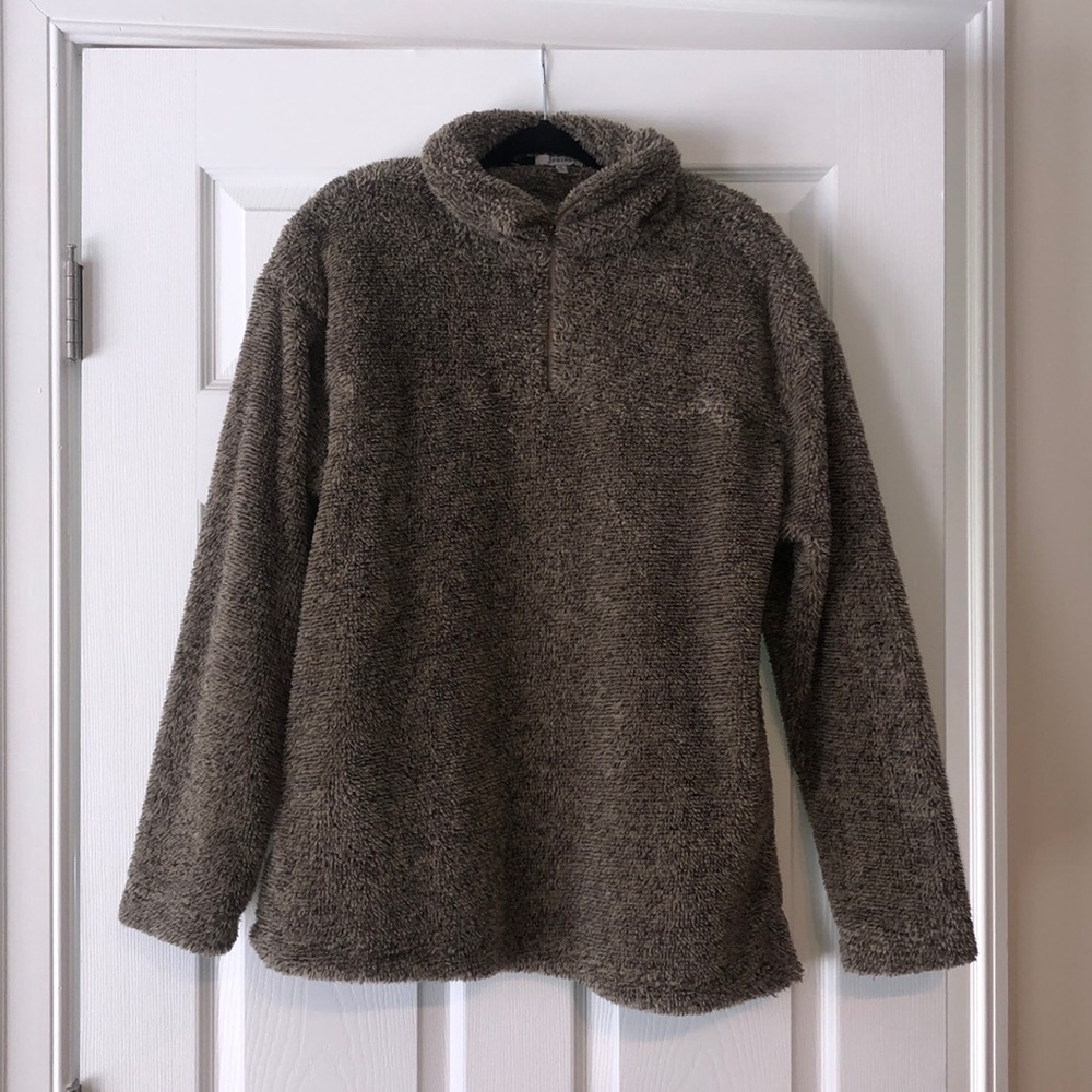 Quarter Zip Fuzzy Pullover
